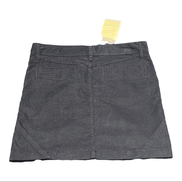 Horny Toad The Coriander Skirt Blue Steel Zipper Fly Pocket Corduroy Mini Sz 4 - Picture 2 of 5